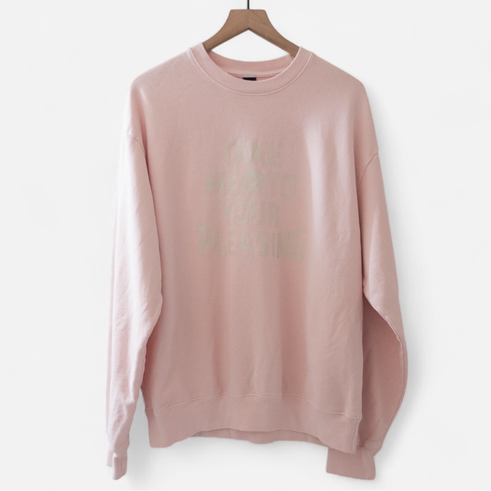 Take Me To Your Pleasing Pink Sweatshirt Harry Styles